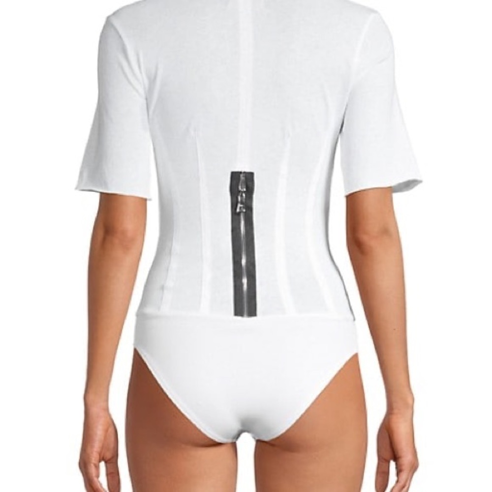 NWOT jasper white zip back bodysuit by RTA - Picture 3 of 5